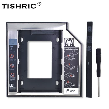 TISHRIC Plastiko, Aliuminio Universalus 9.5/12.7 mm SATA 3.0 2nd HDD Caddy 2.5