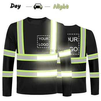 Vyras hivis atspindi veikia saugos atspindi marškinėliai t 1 vnt saugos žalia ilgomis rankovėmis marškinėliai motociklas