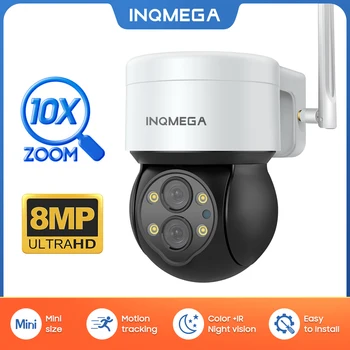 INQMEGA 4K 8MP PTZ Kamera, WIFI 10X ZOOM Belaidžio Saugumo kamerų Dome Priežiūra, Vaizdo stebėjimo kamerų IP vaizdo Kamera Auto Sekimo Monitorius