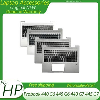 Naujasis SP/UK/US Klaviatūra HP Probook 440 G6 445 G6 440 G7 445 G7 Nešiojamas Atveju Palmrest Viršutinis Dangtis su Apšvietimu klaviatūros lotynų