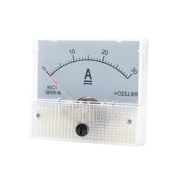 85C1-DC 30A DC Voltmeter Žymiklį Galvos Analoginis Ammeter Panel Meter