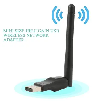 WIFI USB Adapteris RT7601 150Mbps USB 2.0, WiFi Bevielio Tinklo plokštė, 802.11 B/G/N LAN Adapteris su Sukiojamomis Antenos Dropshipping