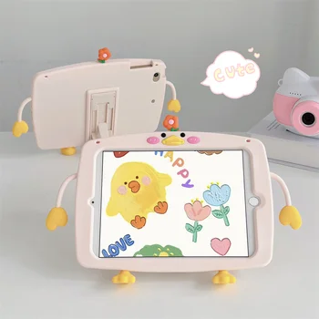 Funda Už Xiaomi Trinkelėmis 6 Tabletės Atveju 2023 Odos Minkštas Silicon Cover MiPad 6 Pro Sukasi Stendas 11 colių Animacinių filmų Vaikams atsparus smūgiams Coque