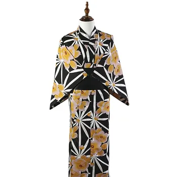 Tradicinių Kimono Su Diržu Užkemša Moterys Vasarą Medvilnės Derliaus Kelionių Fotografija Dėvėti Cosplay Etape Parodyti Scenos Kostiumų