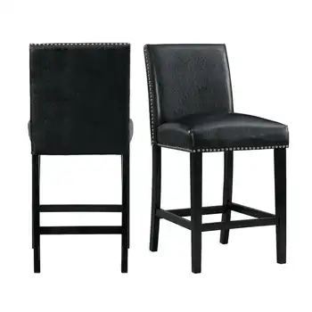 Pav Dirbtiniais Odos Counter Aukštis Pusėje Kėdė Nustatyti Juoda Kėdė rožinė Kėdės valgomojo stalas Lauko valgomojo kėdės, Metalinės kėdės, Stalas