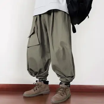 Derlius Krovinių Baggy Vyrų Kelnės Vyrų Kišenės Haremo Kelnės Pavasarį, Rudenį, Hip-Hop Karinės Pražysti Tendencija Japonijos Streetwear