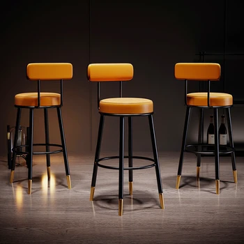 Atlošas Juodos Baro Kėdės Didelės Europos Metalo Prabangus Dizainas Minimalistinis Kėdės Aukso Kojos Modernių Namų Cadeira Namų Apyvokos Daiktai