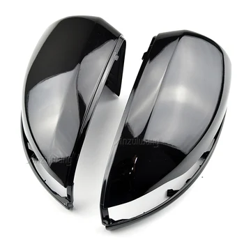 Ryškiai juodas šoninis veidrodis apima galinio vaizdo veidrodis kepurės su įrašų Mercedes-Benz C E S CLC G klasės W205 W213 X253 2014-2019 LHD