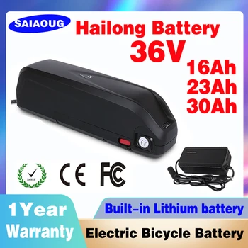 Įkraunamas Elektrinis Dviratis Paspirtukas Ličio Baterija Hailong Electric18650 Baterija 36V 16Ah 23Ah 30Ah Dviračių Ličio Baterija