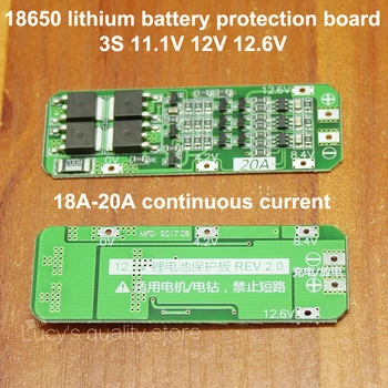 5vnt/aikštelė 3 serijos 11.1 V 12V 12,6 V 18650 ličio baterija apsaugos valdybos apsaugos IC 8A 10A srovė