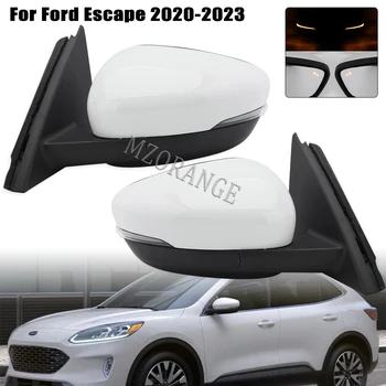 Automobilio Šoninis Veidrodis Asamblėjos Ford Escape 2020-2023 Auto Kartus Veidrodžiai, Stiklo Objektyvas Posūkio Signalo Blind Spot Įspėjimo 9 kaiščių Priedų