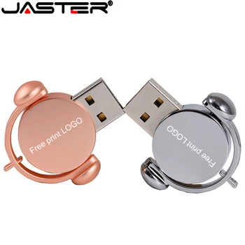 JASTER USB 2.0 Flash Diskai 128GB Mielas Metalo Animacinių filmų Pen Drive 64GB Atminties kortelė 32 GB 16GB 8GB 4GB Nemokamai Logotipą Pendrive