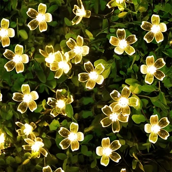 Gėlių LED Styginių Šviesos Baterija Žiedų Pasakų Žibintai Patalpų Lauko Sodo Kalėdų Vestuves Namų Puošybai