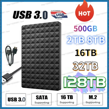 16tTB Plėtra HDD Diskas Diskas 500GB 1 TB 2TB, USB 3.0 Išorinis HDD 2,5 colio Talpos Išorinį Kietąjį Diską Nešiojamų Kompiuterių ps5
