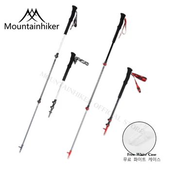 Mounthiker Trekas Polių 211g/vnt Lankstymo Vaikščiojimo Lazdą Išardomi Teleskopinės Lazdos Vaikščiojimo Polių lazdomis Lazdos