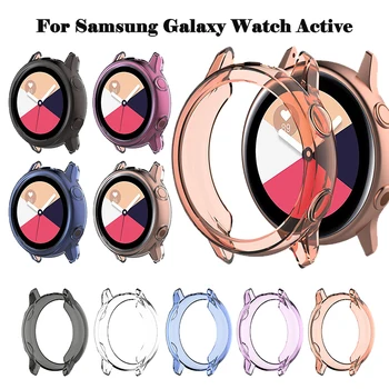 1Pc TPU Žiūrėti Case Cover for Samsung Galaxy Žiūrėti Aktyvus SM-R500 Aiškiai Apsaugos Atveju Visas Raštas Kraštų Korpuso Rėmelis Dropship