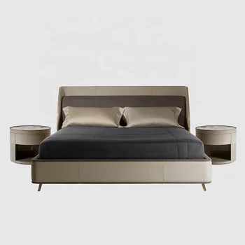 180x200 minimalistinio dvigulės lovos dizaineris italijos Katil king size prabangus odinis lova modernus dizainas