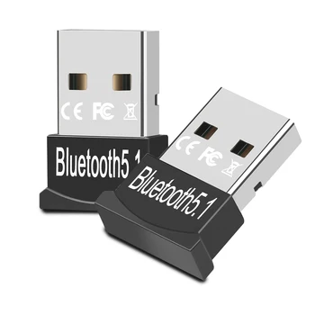 USB Bluetooth Adapteris Dongle5.1 Imtuvas Siųstuvas Adaptador PC Garsiakalbis bevielė Pelė USB Siųstuvas, Muzikos Audio Adapteris