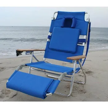 Poilsio Sėdima Paplūdimio Kėdės Lengvų Rūdžių Atsparios Pagalvės, Reguliuojama Pakoja Nešiojimo Dirželis Lauko