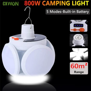 Saulės LED Lemputė Lemputė USB jungtį Įkraunama Naktį, Šviesos, Lauko Kempingas Žibintus, Avarinio Apšvietimo Namų Nešiojamų Prožektoriai