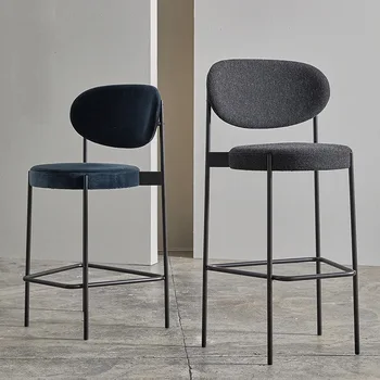 Modernus minimalistinis kavos kėdės, baro kėdės, aukštos kėdės, baro kėdės, buitiniai aukštos kėdės, atlošais, baro kėdės