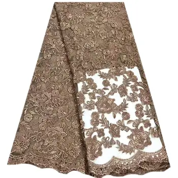 purpurinė medžiaga afrikos tiulio sidabro china siuvinėjimo tull vienspalviai voile nėrinių medžiagos 3d gėlių žakardo moterys šalis dressess 5 metrų