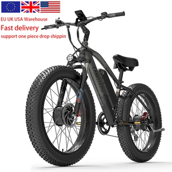 ES JK JAV sandėlio atsargų MG740PLUS Dual motor 1000w elektrinis dviratis 48v 20ah 26 colių riebalų padangų elektros kalnų dviratis